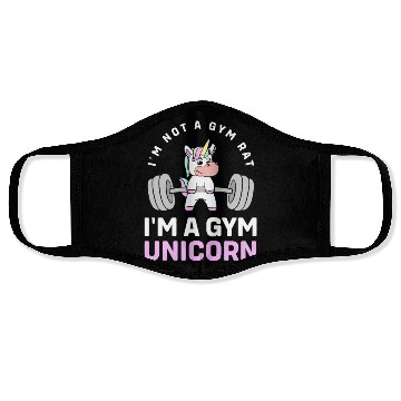Discover Workout Gym Unicorn Face Masks