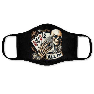 Discover Casino Cards Gambling Skeleton Hand Gothic Face Masks
