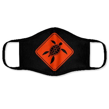 Discover Water Turtle Danger Sign Caution Zone Cool Warning Face Masks