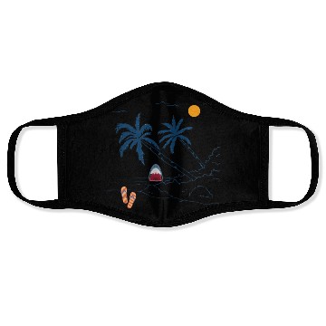 Discover Shark Surprise Beach Vibes Face Masks
