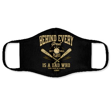 Discover Softball Dad Pride Face Masks