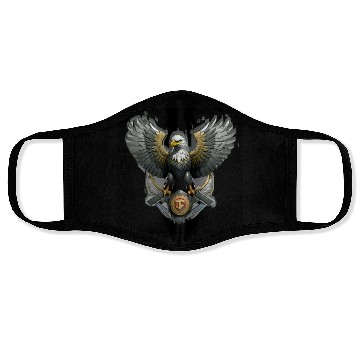 Discover modern bird of prey logo Face Masks