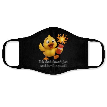 Discover This Duck Pops Off – Fun Explosive Duck Pun Design Face Masks