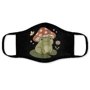 Discover Frog Mushroom Cottagecore Face Masks