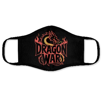 Discover Fiery Dragon Combat Emblem Face Masks