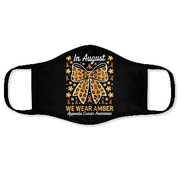 Discover Coquette Bow In August We Wear Amber Appendix Face Masks