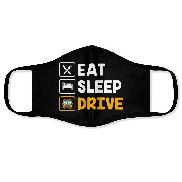 Discover School Buse Funny School Bus Driver Face Masks