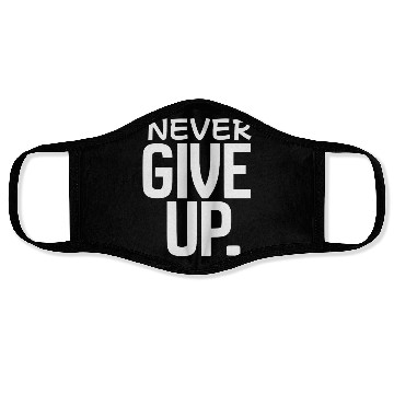 Discover never give up Face Masks