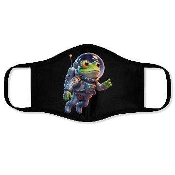 Discover Frog in space suit Face Masks