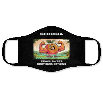 Discover Georgia Peach State Art Face Masks