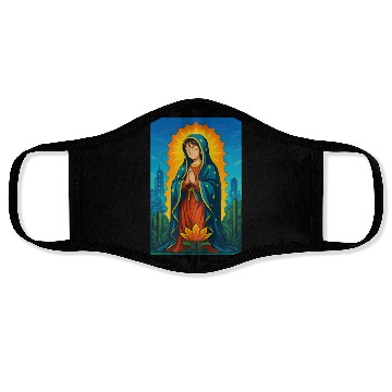 Discover GUADALUPE VIRGEN ANIME STYLE Face Masks