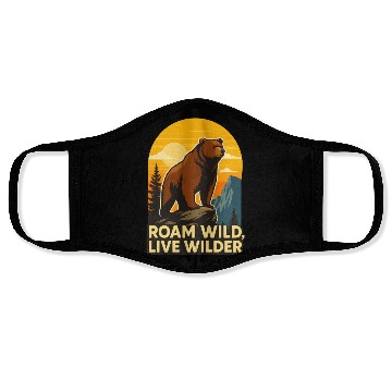 Discover Roam Strong, Live Wilder – Bear's Path in the Wild Face Masks