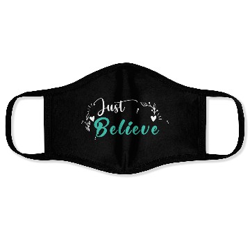 Discover Just Believe original White-Blue Face Masks