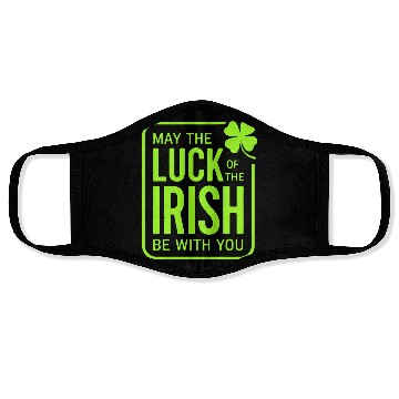 Discover May The Luck Of The Irish Be With You Face Masks