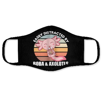 Discover Bubble Tea Axolotl Chocolate Sweet Animals Boba Face Masks