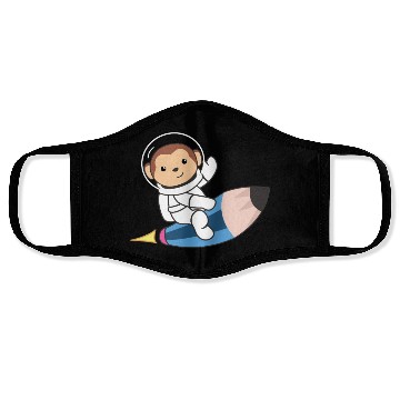 Discover Cute Space Monkey Astronaut Universe Face Masks