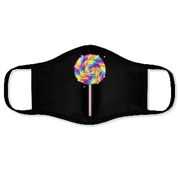 Discover Cute Lollipop Design Lollipop Candy Lover 01 Face Masks