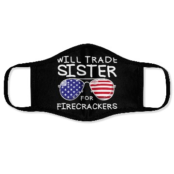 Discover Will Trade Sister For Fireworks Kids 4th Of July Face Masks