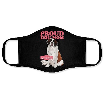 Discover Saint Bernard Dog Mom St. Bernhard Face Masks