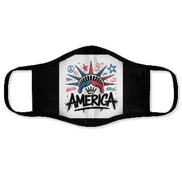 Discover Statue of Liberty USA Graffiti Zero Limit Brand Face Masks