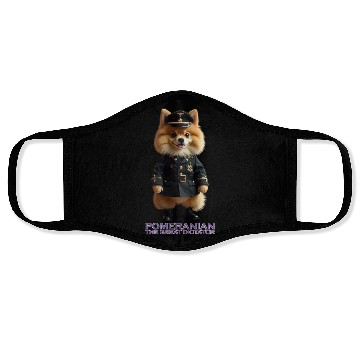 Discover Pomeranian The Great Dictator Face Masks