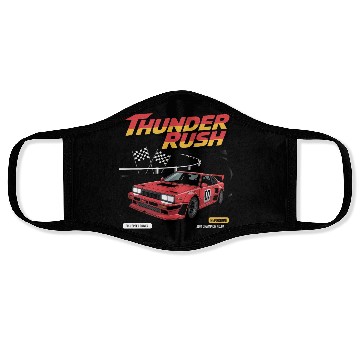 Discover Thunder Rush – Retro JDM Racing Champion Face Masks