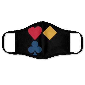 Discover Classic Card Suits Face Masks