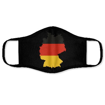 Discover Black Red Gold Germany flag outline design Face Masks