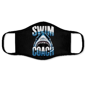 Discover Swim Coach Shark Face Masks