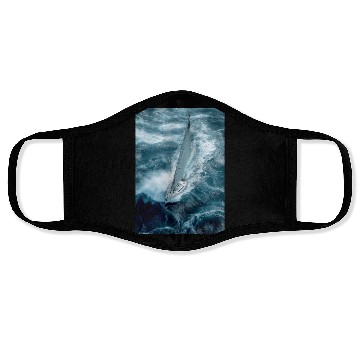 Discover Fearless Voyage in Turbulent Waters Face Masks