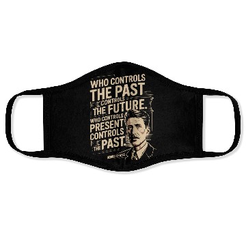 Discover Retro Propaganda Style | Orwellian Power Graphic Face Masks