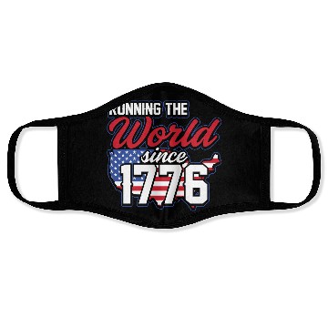 Discover Running the World since 1776 - USA Patriot Design Face Masks