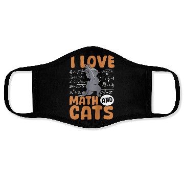 Discover I Love Math Cats Cat Lover Science Teacher Student Face Masks