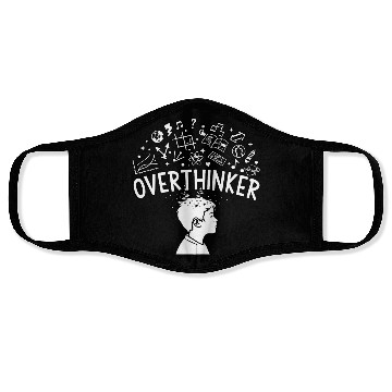 Discover OVERTHINKER – Nerdy Aesthetic Brainstorm Design Face Masks