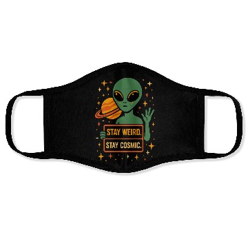 Discover Stay Cosmic Alien Face Masks