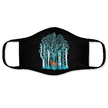 Discover The deer in forest Face Masks
