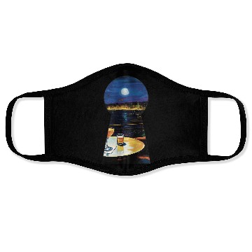 Discover Seaview night bar Face Masks
