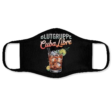 Discover Blutgruppe Cuba Libre Cocktail Bartender Face Masks