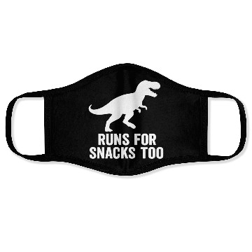 Discover T rex runs for snacks too Face Masks