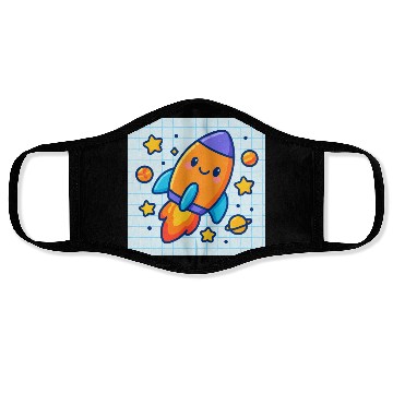 Discover Space rocket Face Masks