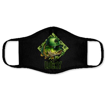 Discover Reelin' Lucky Bass Fish Face Masks