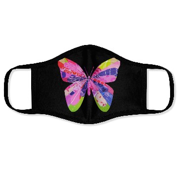 Discover Butterfly design unique collage bug art garden Face Masks