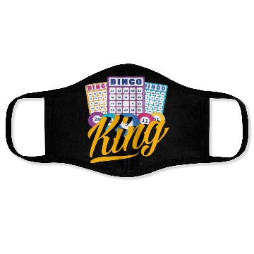 Discover Bingo King Bingo Player Fun Vibes Face Masks