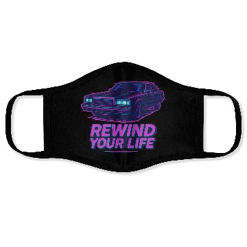 Discover Rewind Your Life – Synthwave Car Aesthetic Face Masks