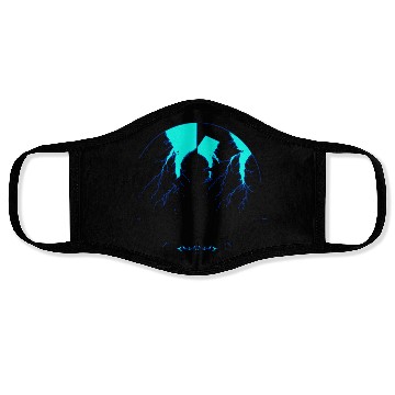 Discover Royal Blue Lightning shadow Face Masks