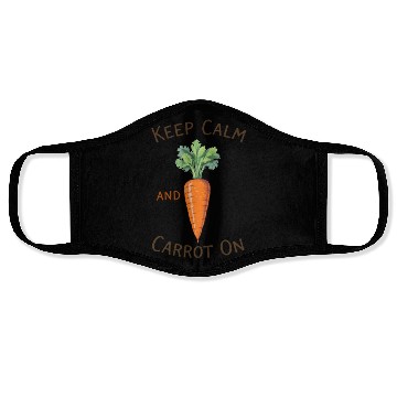 Discover Keep Calm Carrot  Face Masks