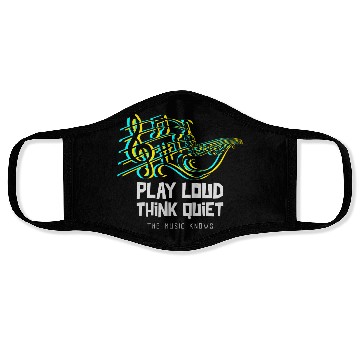 Discover Play Loud, Think Quiet Music Face Masks