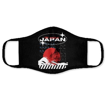 Discover Black Blue Creative Streetwear Japan Face Masks