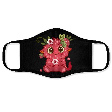 Discover Cute Monster in Raspberry Design Face Masks