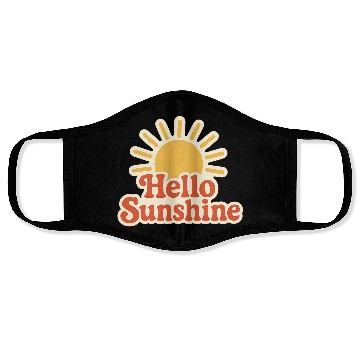 Discover Sunrise Hello Sunshine Illustration Face Masks